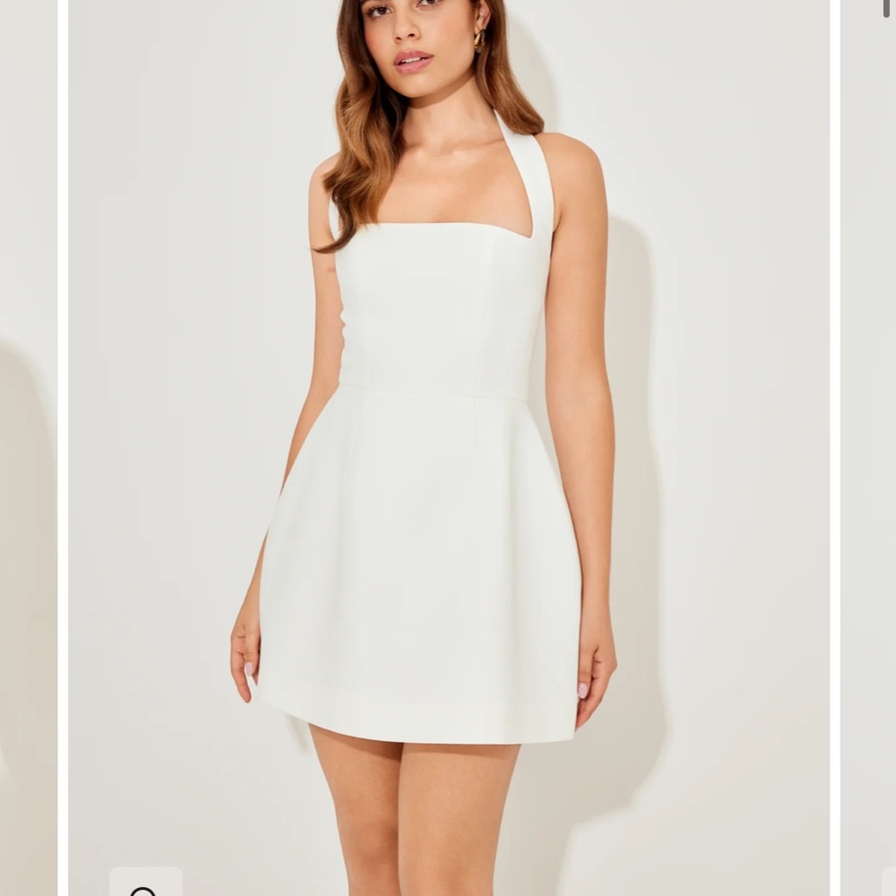 White Square-Neck Mini Dress - Women